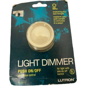 Lutron Light Dimmer Push On/Off Single‎ Pole Continuous Control 600 W Beige